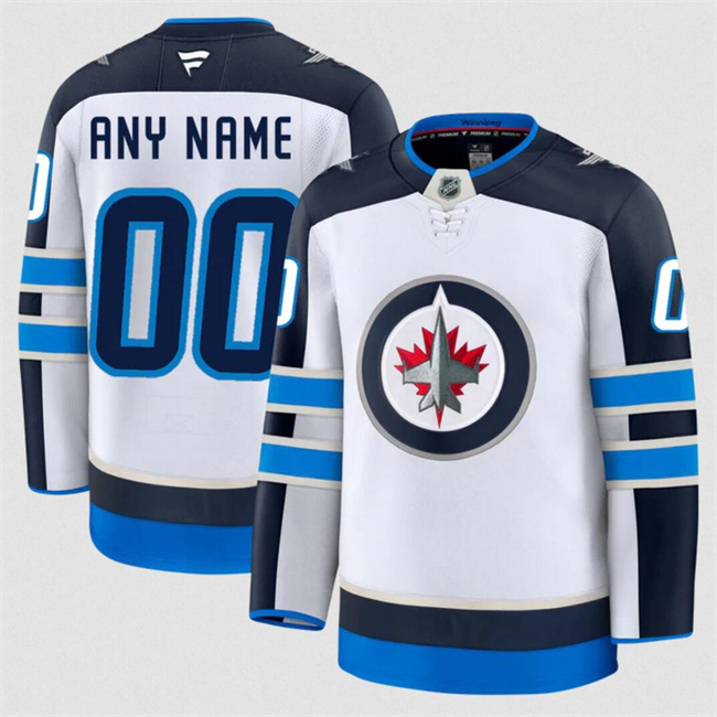 Men's Winnipeg Jets ACTIVE PLAYER Custom White 2024-25 Away Stitched Hockey Jersey